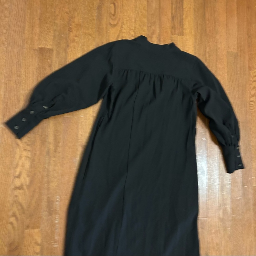 Ganni balloon sleeve crepe midi dress. - Picture 14 of 16